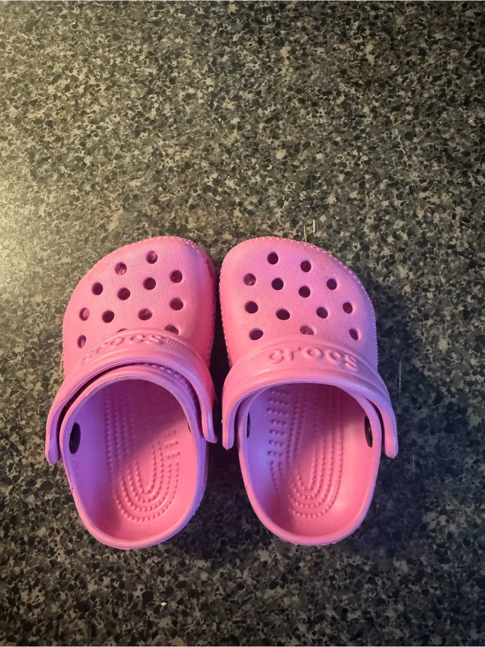 CROCS Baby Classic Clog - Bright Pink Size C2/C3 Worn a Handful Of Times
